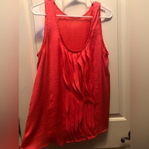 No Brand Watermelon Pink Flowing Sleeveless Blouse